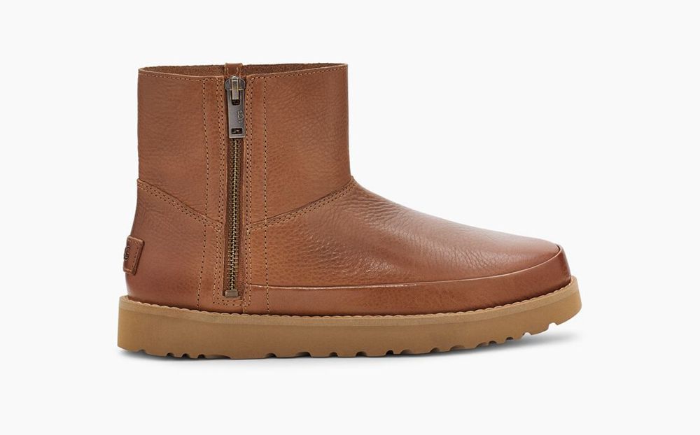 Ugg Mini Boot Womens - Ugg Deconstructed Mini Zip Brown - 703IFJGKV